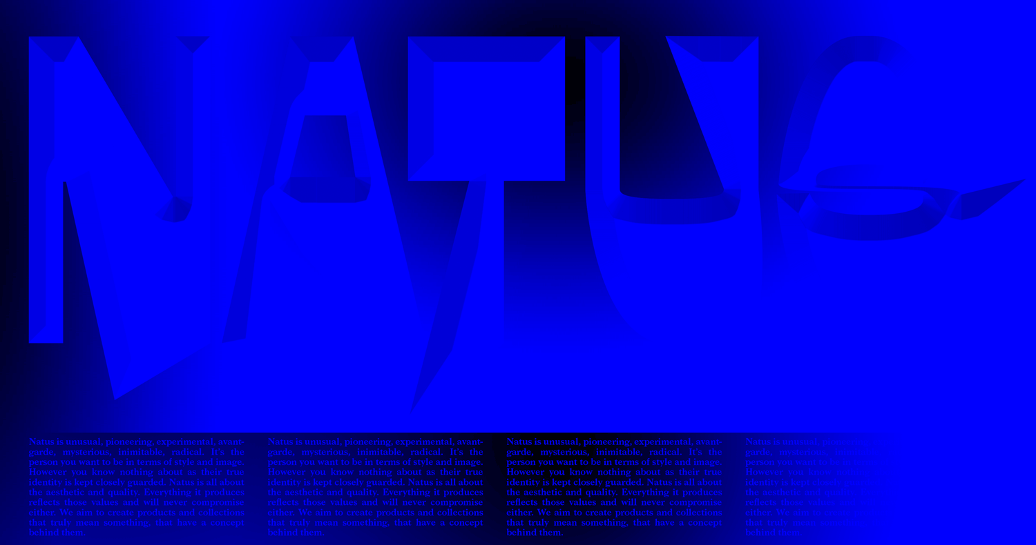 Fashion brand Natus typography development